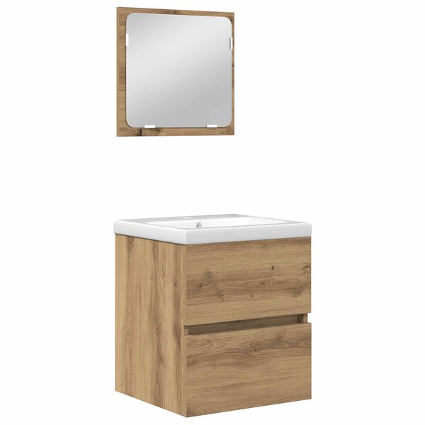 vidaXL Ensemble de mobilier de salle de bain 2 Pièces Bois d'ingénierie