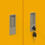 vidaXL Armoire de rangement 2 Pièces Jaune moutarde 90 x 40 x 140 cm