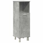 vidaXL Ensemble de meubles de salle de bain 3 Pièces gris béton