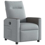 vidaXL Fauteuil inclinable Gris clair Tissu