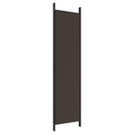vidaXL Cloison de séparation 4 panneaux Marron 200x200 cm Tissu