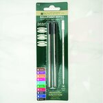 Blister 2 recharges billes pointe moyenne noir compatible avec Cross MONTEVERDE