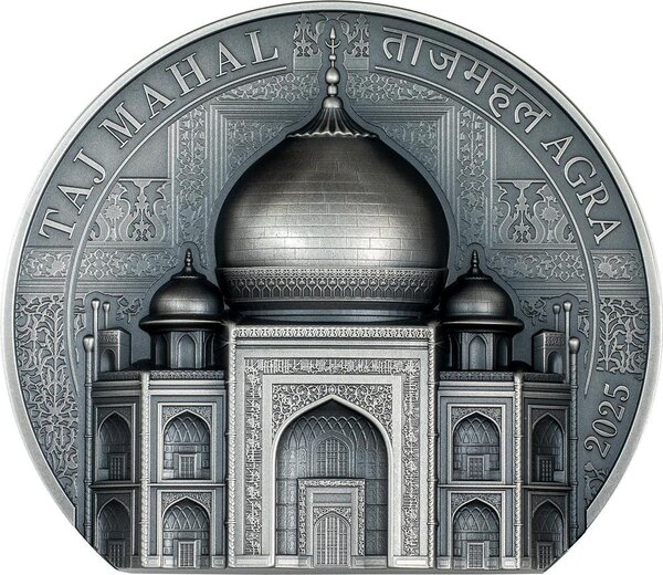 Monnaie TAJ MAHAL Historical Monuments 5 Oz Argent 25$ Cook Islands 2025