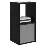 vidaXL Table de chevet avec tiroir 2 Pièces Chêne noir 35 x 32 x 68 5 cm