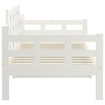 vidaXL Lit de jour sans matelas blanc bois de pin massif 90x200 cm