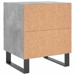 vidaXL Table de chevet gris béton 40x35x47 5 cm bois d’ingénierie