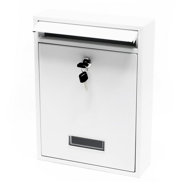 Boite aux lettres murale Courrier Blanc 21 5 x 9 x 32 cm