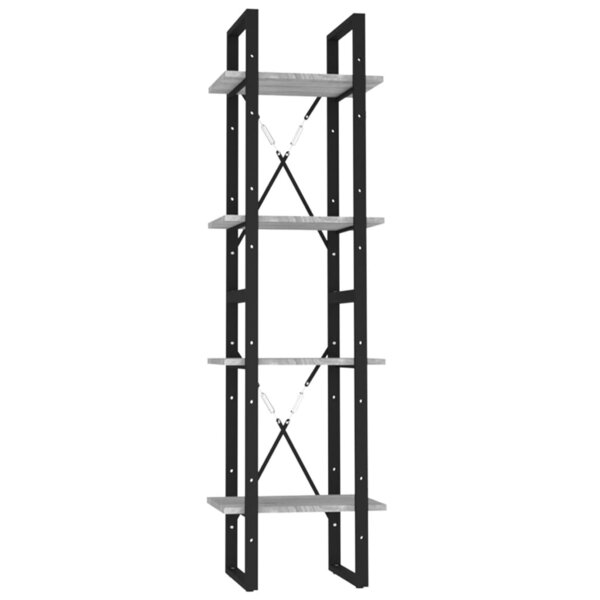 vidaXL Bibliothèque 4 niveaux Sonoma gris 40x30x140 cm Bois
