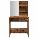 vidaXL Coiffeuse avec miroir vieux bois 74 5x40x141 cm