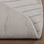 vidaXL Tapis de surface Rond HUARTE Crème Ø 160 CM Polyester