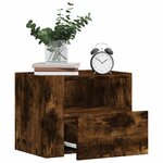 vidaXL Tables de chevet murales 2 Pièces chêne fumé 45x30x35 cm