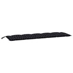 vidaXL Coussins de banc de jardin lot de 2 motif à carreaux noir