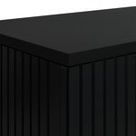 vidaXL Table console Rayé Noir 155 x 29 x 74 cm Bois d’ingénierie