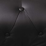 vidaXL Canapé d'angle Chesterfield 5 places Cuir synthétique Noir