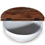 vidaXL Ensemble de table basse 2Pièces Bois récupération massif forme bol