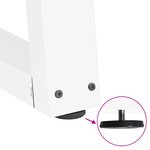 vidaXL Pieds de table basse en forme de V  2 pièces  blanc  60 x (42-43 3) cm  acier