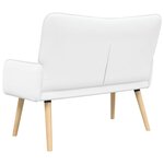 vidaXL Sofa 2 places Blanc 115 x 61 x 87 cm Tissu