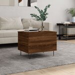 vidaXL Table basse Chêne marron 60x44 5x45 cm Bois d'ingénierie