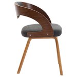 vidaXL Chaises à manger lot de 6 gris foncé bois courbé et tissu