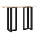 vidaXL Pieds de table de bar en forme de T  2 pièces  noir  50 x 35 x (100-101) cm  acier