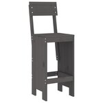 vidaXL Ensemble de bar de jardin 7 Pièces gris bois de pin massif