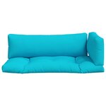 vidaXL Coussins de palette lot de 3 turquoise tissu Oxford