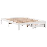 vidaXL Cadre de lit avec tiroirs sans matelas blanc 120x190 cm
