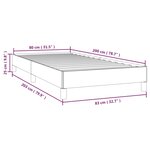vidaXL Cadre de lit sans matelas bleu foncé 80x200 cm velours