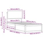 vidaXL Cadre de lit avec tête de lit rembourrée Gris clair