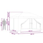 vidaXL Abri de jardin avec parois 4 × 3 m Crème Polyester et Acier