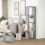 vidaXL Étagère séparatrice de pièce 4 niveaux sonoma gris
