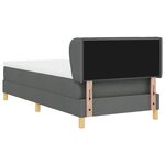 Lit à ressorts vidaXL avec matelas Gris foncé 90x200 cm Tissu