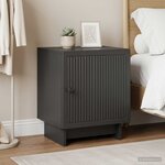 vidaXL Cabinet de chevet 2 pc Noir 43 x 34 5 x 50 cm Bois d'ingénierie