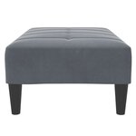 vidaXL Repose-pied gris foncé 77x55x31 cm velours