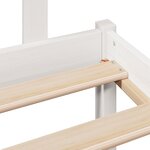 vidaXL Lit bibliothèque sans matelas blanc 75x190cm bois de pin massif