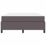 vidaXL Cadre de lit avec matelas Gris 140 x 190 cm tissu