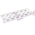 vidaXL Nez de marche Rectangulaire 15 Pièces Argenté 60 x 18 cm Aluminium