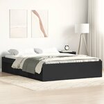 vidaXL Cadre de lit sans matelas noir 140x190 cm