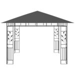 vidaXL Belvédère avec moustiquaire 3x3x2 73 m Anthracite 180 g/m²