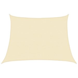vidaXL Voile d'ombrage 160 g/m² Crème 4/5x3 m PEHD