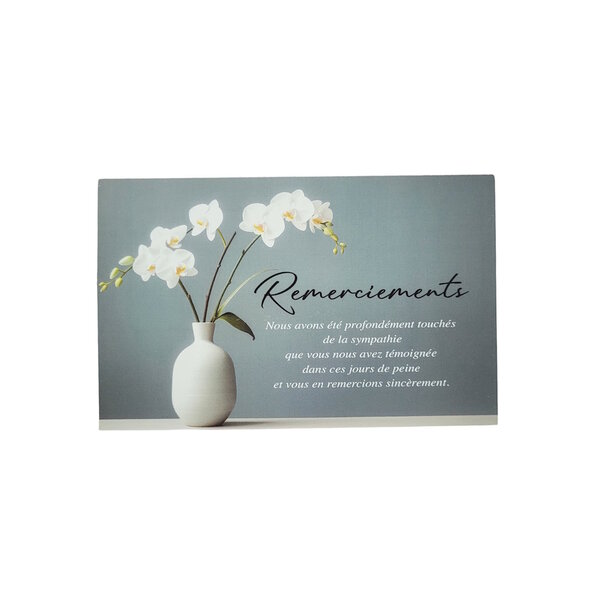 Carte De Voeux - Condoléances - 5 Cartes Remerciements Deuil