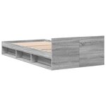 vidaXL Cadre de lit et tiroir sonoma gris 90x190 cm bois d'ingénierie