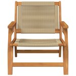 vidaXL Chaises de Jardin 2 Pièces Beige 67x77x73 cm Bois Massif d'Acacia
