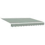 vidaXL Auvent Rétractable Vert et blanc 300 x 250 cm tissu