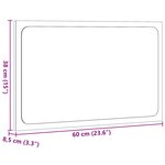 vidaXL Miroir de salle de bain avec lumière LED vieux bois 60x8 5x38cm