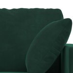 vidaXL Canapé 2 Pièces Vert foncé 138 x 78 x 80 cm Velours