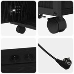 vidaXL Gabarit de bureau avec station de recharge avec roue Chêne noir