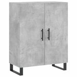 vidaXL Buffet haut Gris béton 69 5x34x180 cm Bois d'ingénierie