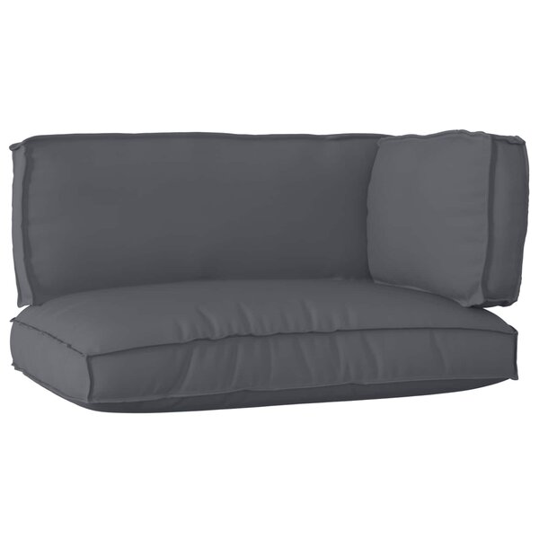 vidaXL Set de coussins de palette 3 Pièces Anthracite Tissu Oxford
