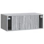 vidaXL Meuble TV mural Sonoma gris 78 5 x 41 x 30 cm Bois d'ingénierie
